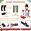 Costway 92471658 Christmas Decoration with LED Lights and Built-in Sandbag