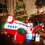 Costway 24156397 9 Feet Lighted Christmas Inflatable Santa Claus on Helicopter with Penguin