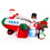 Costway 24156397 9 Feet Lighted Christmas Inflatable Santa Claus on Helicopter with Penguin