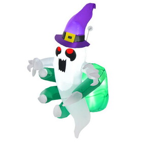 Costway 87512639 3.6 FT Halloween Inflatable Ghost Broke Out from Window