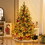 Costway 56123948 Pre-lit Christmas Tree with 280 Warm White LED Lights and 8 Lighting Modes-6ft