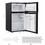 Costway 67320485 3.2 cu ft. Compact Stainless Steel Refrigerator-Black