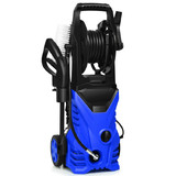 Costway 07982461 1800W 2030PSI Electric Pressure Washer Cleaner with Hose Reel-Blue