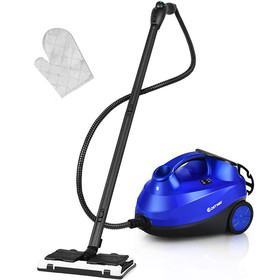 Costway 08647521 2000W Heavy Duty Multi-purpose Steam Cleaner Mop with Detachable Handheld Unit-Blue
