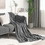 Costway 85439672 84 x 62 Inch Heated Blanket Electric Throw with 5 Heating Levels-Gray