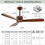 Costway 58937162 52 Inch Modern Ceiling Fan Indoor Outdoor Brushed Nickel Finish with Remote