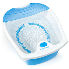 Costway 01524637 Foot Spa Bath with Bubble Massage-Blue
