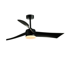 Costway 87536049 52 Inch Reversible Ceiling Fan with Light-Black