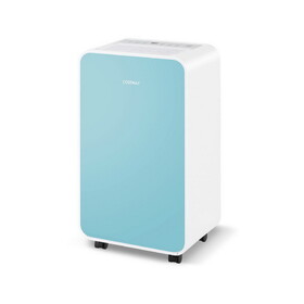 Costway 32 Pints/Day Portable Quiet Dehumidifier for Rooms up to 2500 Sq. Ft-Blue