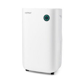 Costway 27538169 4500 Sq. Ft Dehumidifier with 5 Modes and 3-Color Indicator Light-White
