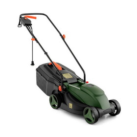 Costway 91842567 10-AMP 13.5 Inch Adjustable Electric Corded Lawn Mower with Collection Box-Green