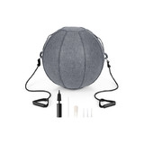 Costway 70528193 Yoga Sitting Ball with Felt Cover and Air Pump-Gray