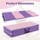 Costway 15642783 Folding Gymnastics Mat with Carry Handles and Sweatproof Detachable PU Leather Cover-Pink