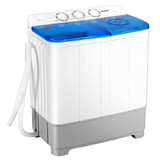 Costway 24563891 2-in-1 Portable 22lbs Capacity Washing Machine with Timer Control-Blue