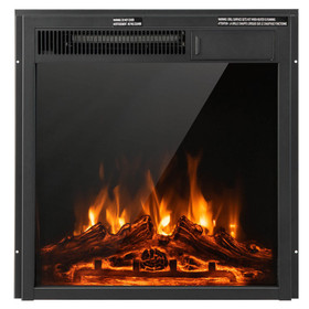 Costway 15698247 18/22.5 Inch Electric Fireplace Insert with 7-Level Adjustable Flame Brightness-22.5 inches