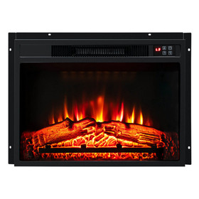 Costway 29618054 18/23 Inch Electric Fireplace Inserted with Adjustable LED Flame-22.5 inches