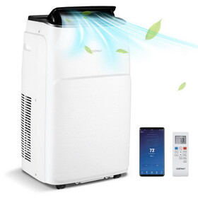 Costway 68473291 13000 BTU Portable 4-in-1 Air Conditioner with App and Voice Control-White