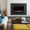 Costway 51487632 23 Inch 1500W Recessed Electric Fireplace Insert with Remote Control-Black