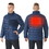 Costway 54981302 Electric USB Men's Down Heated Jacket Thermal Stand Collar Coat-Navy-XXXL