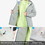 Costway 81924365 Women's Waterproof & Windproof Rain Jacket with Velcro Cuff-Gray-S