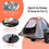 Costway 07396418 2 Person Portable Pickup Tent with Carry Bag-M