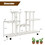 Costway 38497150 4-Tier Wood Casters Rolling Shelf Plant Stand