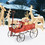 Costway 28047651 Wooden Wagon Plant Bed With Wheel for Garden Yard-Red