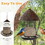 Costway 94372615 Squirrel-proof Metal Wild Bird Feeder with Perch and Drain Holes