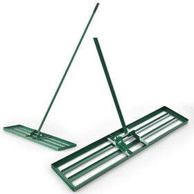 Costway 71249583 30/36/42 x 10 Inch Lawn Leveling Rake with Ergonomic Handle-42 inches