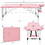 Costway 76319408 84 Inch L Portable Adjustable Massage Bed with Carry Case for Facial Salon Spa -Pink
