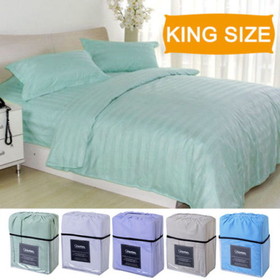 Costway 94207856 1800 Count 4 Piece Bed Sheet Set Deep Pocket 5 Color Available King Size New-white