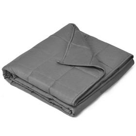 Costway 69503812 48 x72 Inch 15 lbs Weighted Blanket Smaller Pockets with Glass Beads Light-Dark Gray