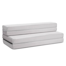 Costway 45912670 4 Inch Folding Sofa Bed Foam Mattress with Handles-Full XL
