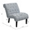 Costway 95876103 Cotton Linen Fabric Armless Accent Chair with Adjustable Foot Pads-Light Gray