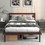 Costway 54670321 Twin Size Wood Platform Bed Frame with Headboard