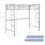Costway 52681043 Twin Loft Bed Frame with 2 Ladders Full-length Guardrail -Silver