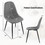 Costway 62419753 Dining Chairs Set of 2 with Black Metal Legs-Gray