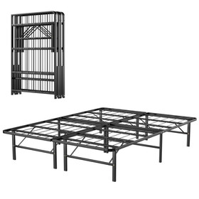 Costway 70321546 Twin/Full/Queen Size Foldable Metal Platform Bed with Tool-Free Assembly-Queen size