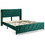 Costway 43158927 Queen/Full Size Upholstered Platform Bed Frame with Adjustable Headboard-Full Size