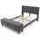 Costway 74281905 Full/Queen Size Upholstered Platform Bed Frame with Storage Ottoman-Full Size