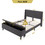 Costway 74281905 Full/Queen Size Upholstered Platform Bed Frame with Storage Ottoman-Full Size