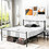 Costway 57309681 Full/Queen Size Platform Bed Frame with High Headboard-Full Size