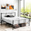 Costway 57309681 Full/Queen Size Platform Bed Frame with High Headboard-Full Size