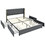 Costway 85217403 Full/Queen Size Upholstered Bed Frame with 4 Storage Drawers-Full Size