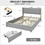 Costway 96012574 Full/Queen Size Upholstered Bed Frame with 4 Drawers-Silver-Full Size
