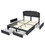 Costway 58362497 Platform Bed Frame with 4 Storage Drawers Adjustable Headboard