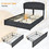 Costway 58362497 Platform Bed Frame with 4 Storage Drawers Adjustable Headboard