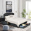 Costway 58362497 Platform Bed Frame with 4 Storage Drawers Adjustable Headboard