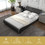 Costway 19624837 Upholstered Platform Bed Frame Low Profile Faux Leather with Curved Headboard-Full Size