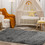 Costway 78342165 5 x 7 Feet Modern Rectangular Soft Shag Area Rug for Living Room Bedroom-Gray